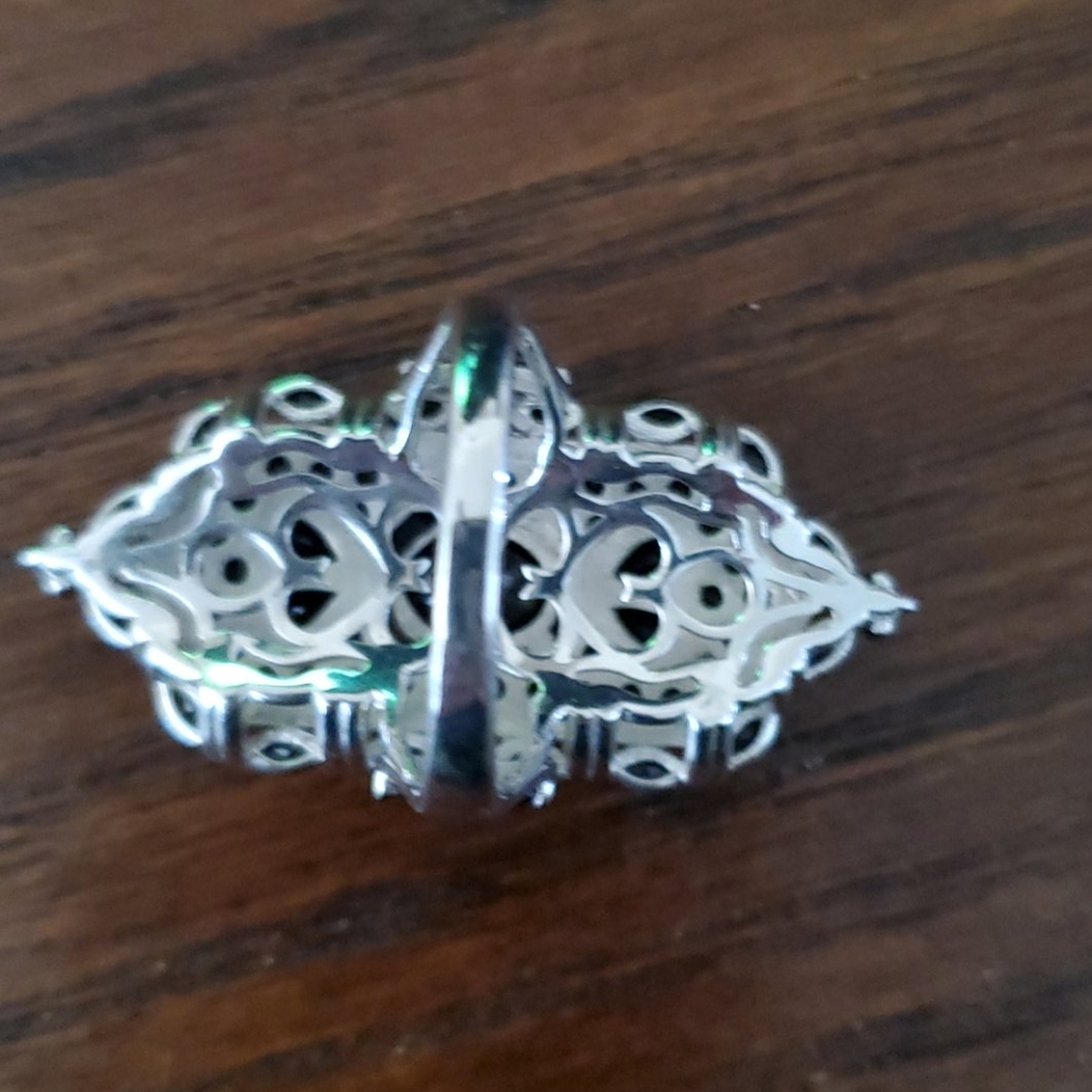 925 S.S. BLACK SPINEL RING - Picture 4 of 6